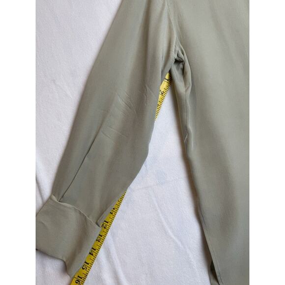 Ann Taylor 100% Silk Button Up Collared Cuff‎ Links Size 4 - Picture 8 of 13